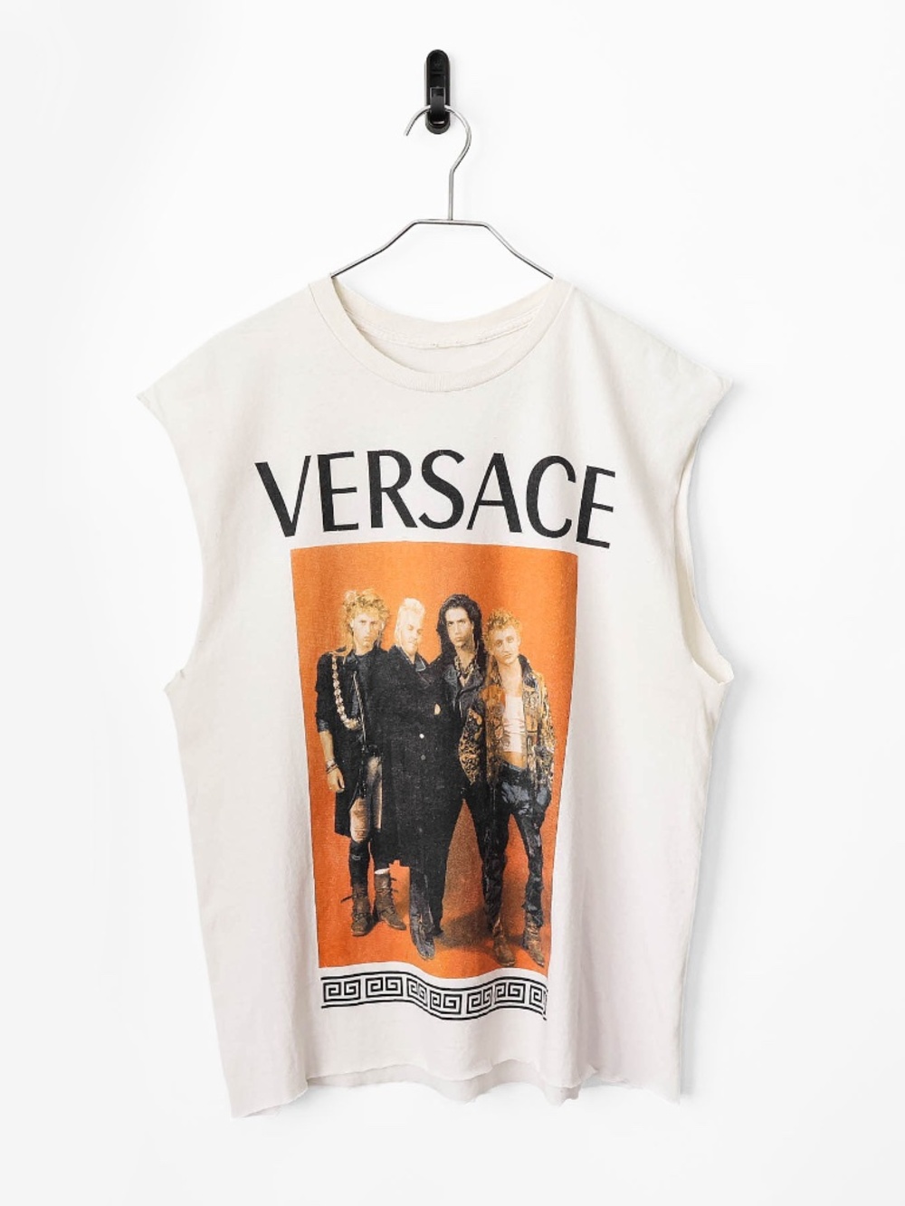 Awesome Versace 1987 The Lost Boys Film Cast Distressed Cut T-Shirt